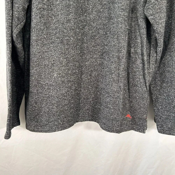 Tommy Bahama Sweater Men's XL Solid Grey Crew Neck Long Sleeve Cotton Pullover - Picture 3 of 9